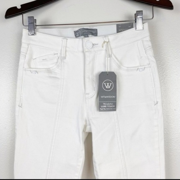 Wit & Wisdom Women's White Ab SolutionHigh Rise Ankle Skimmer Jeans Size 6 - Picture 5 of 11